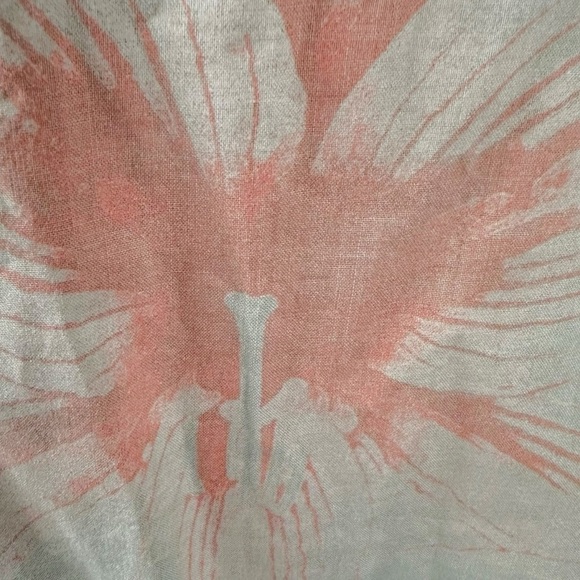 James Perse Slub Side Panel Button Front Shirt Taupe Orchid Floral Subversive S - Picture 6 of 10